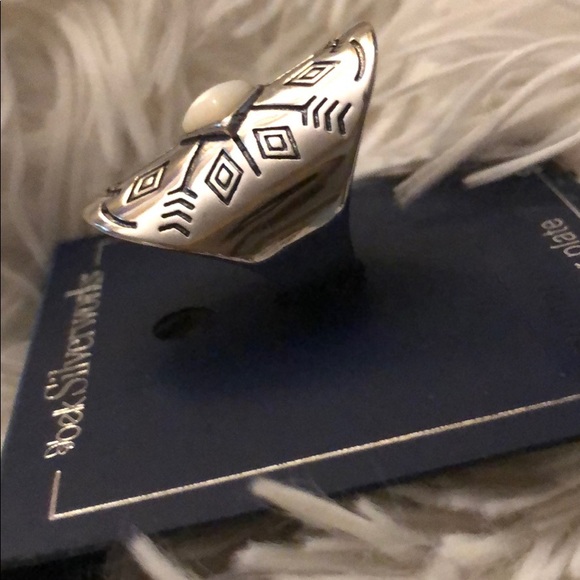 Boho Geometric Silver plated Statement Ring - Picture 5 of 6